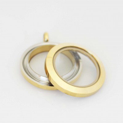 Yellow Gold Screw Top Locket - 2.5cm